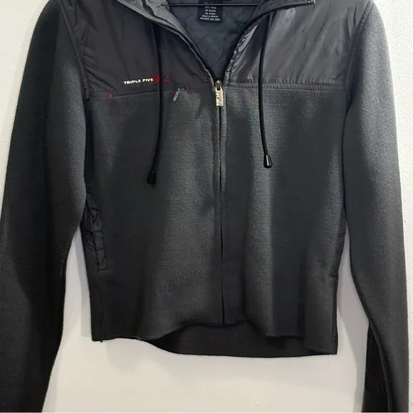 Triple Five Soul Grey Utility Jacket with High Collar Vintage Y2K XL