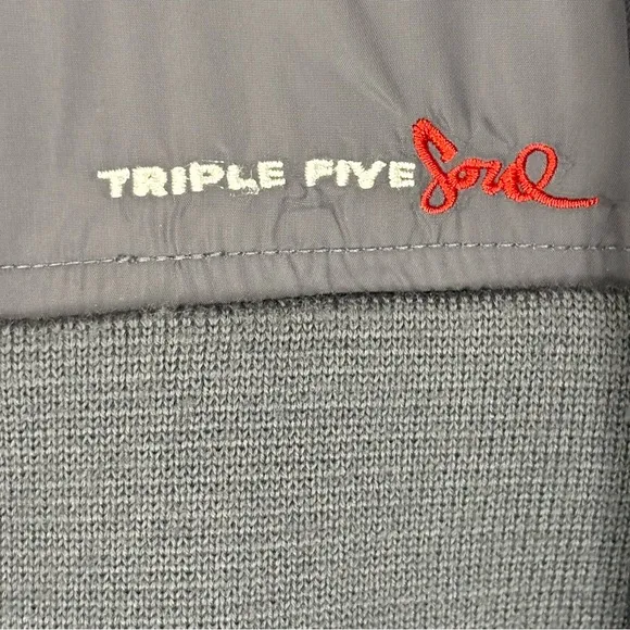 Triple Five Soul Grey Utility Jacket with High Collar Vintage Y2K XL