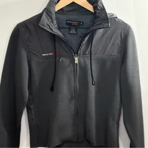 Triple Five Soul Grey Utility Jacket with High Collar Vintage Y2K XL