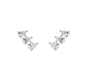 Triple Pear Diamond Stud
