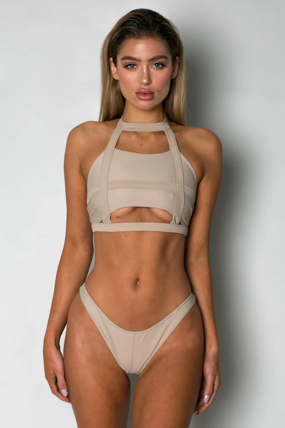 Truant - CAMEL - High Neck Bikini Top