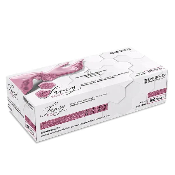 Unigloves Fancy Rose Nitrile Gloves (100)