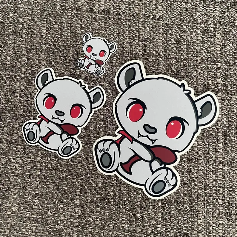 Vampire Teddy Sticker