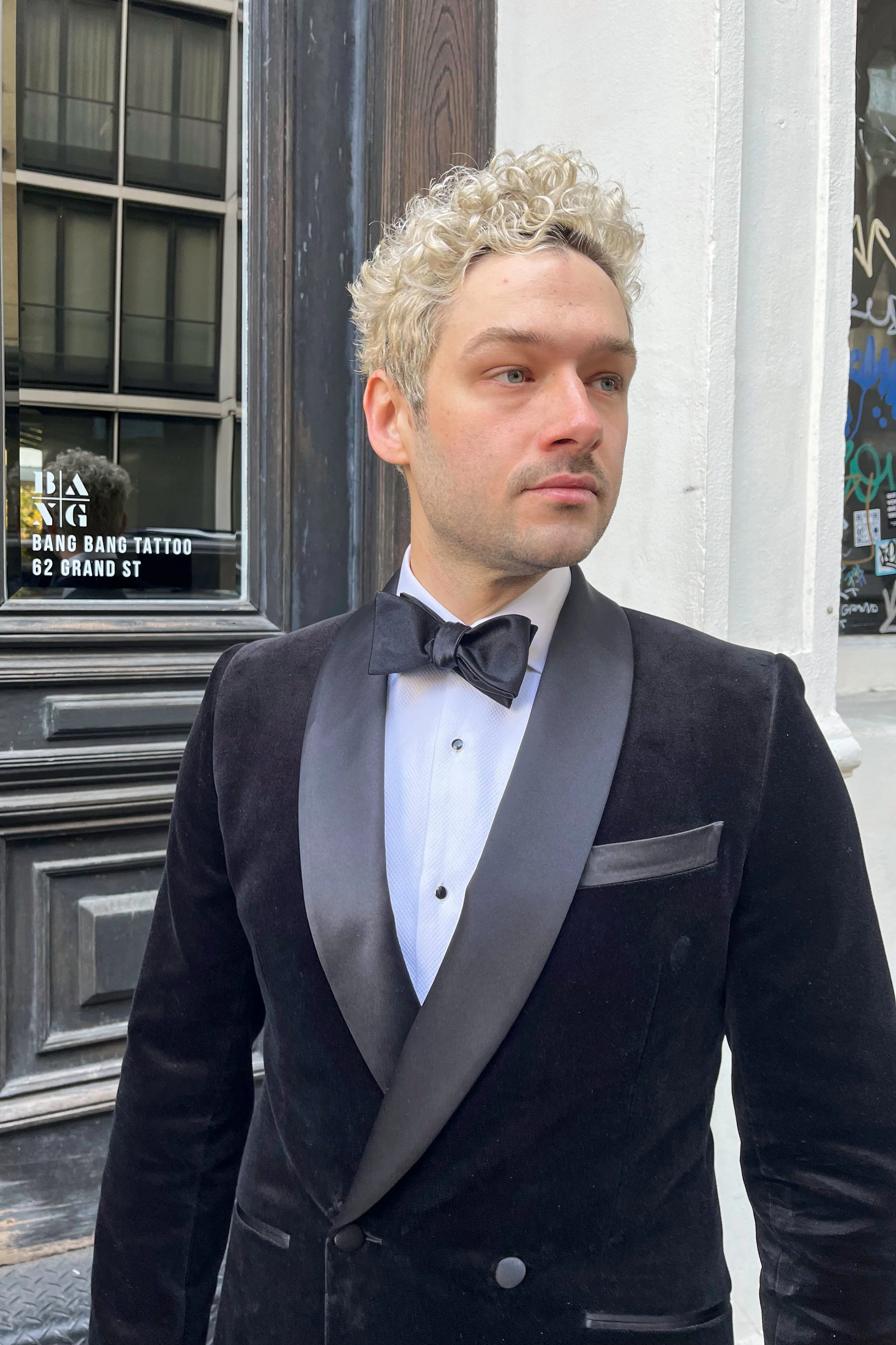 Velvet Double Breasted Shawl Dinner Jacket