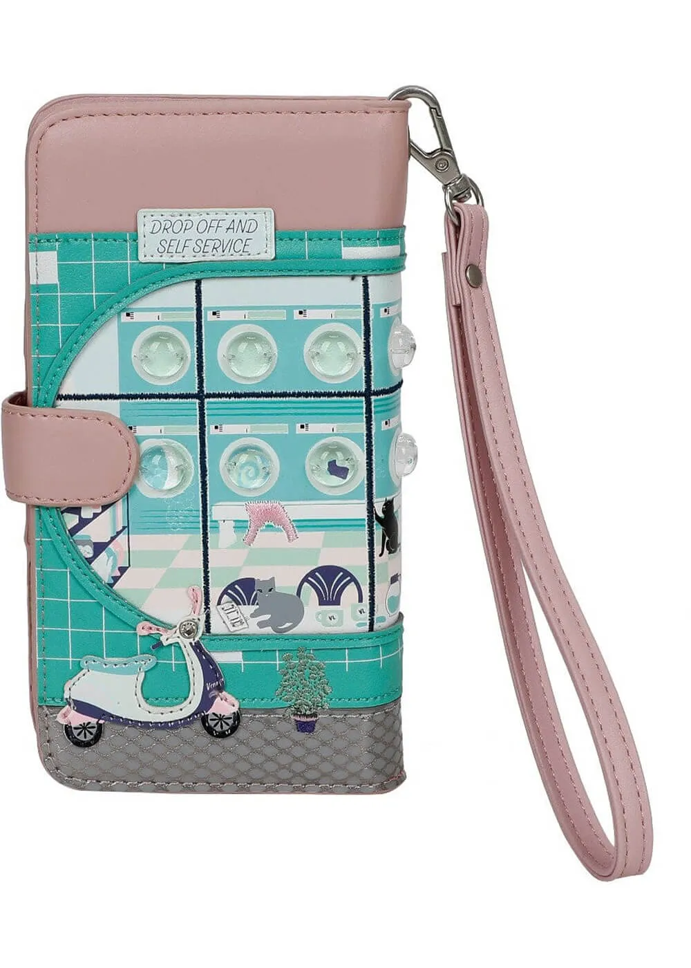 Vendula London Laundromat Bubble Cats Universal Flip Telefoonhoes