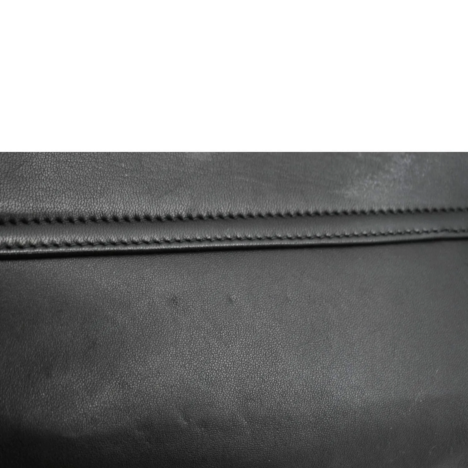 VERSACE Medusa Leather Chain Clutch Bag Black