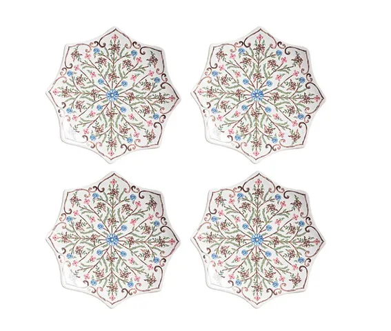 Villa Seville Scalloped Side/ Cocktail Plate Set/4