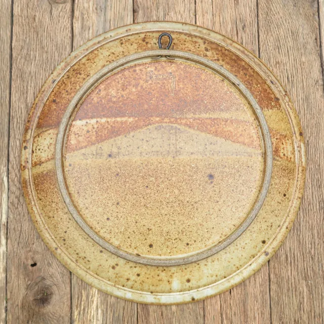 vintage stoneware neutral plate