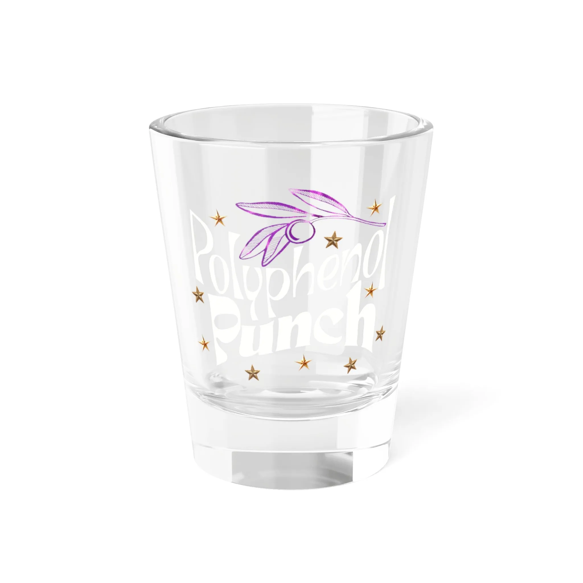 Violet Olive Star / Olive Tree Consultant gift / polyphenol punch / Shot Glass, 1.5oz