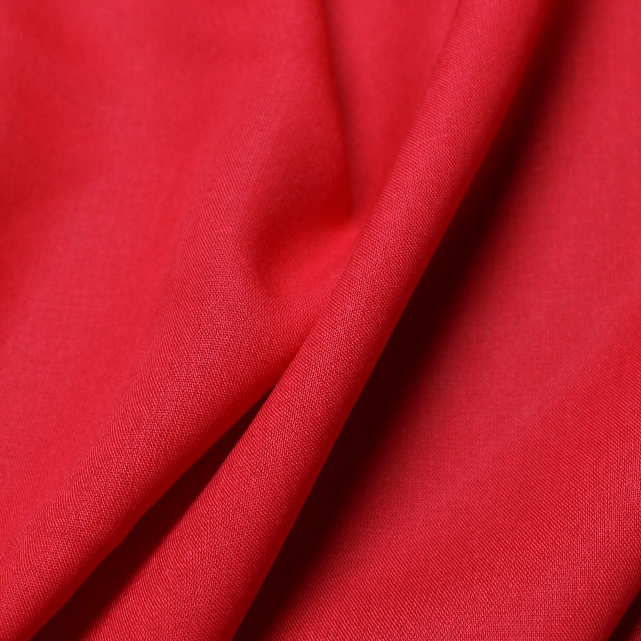Viscose Challis Fabric - Peach and red