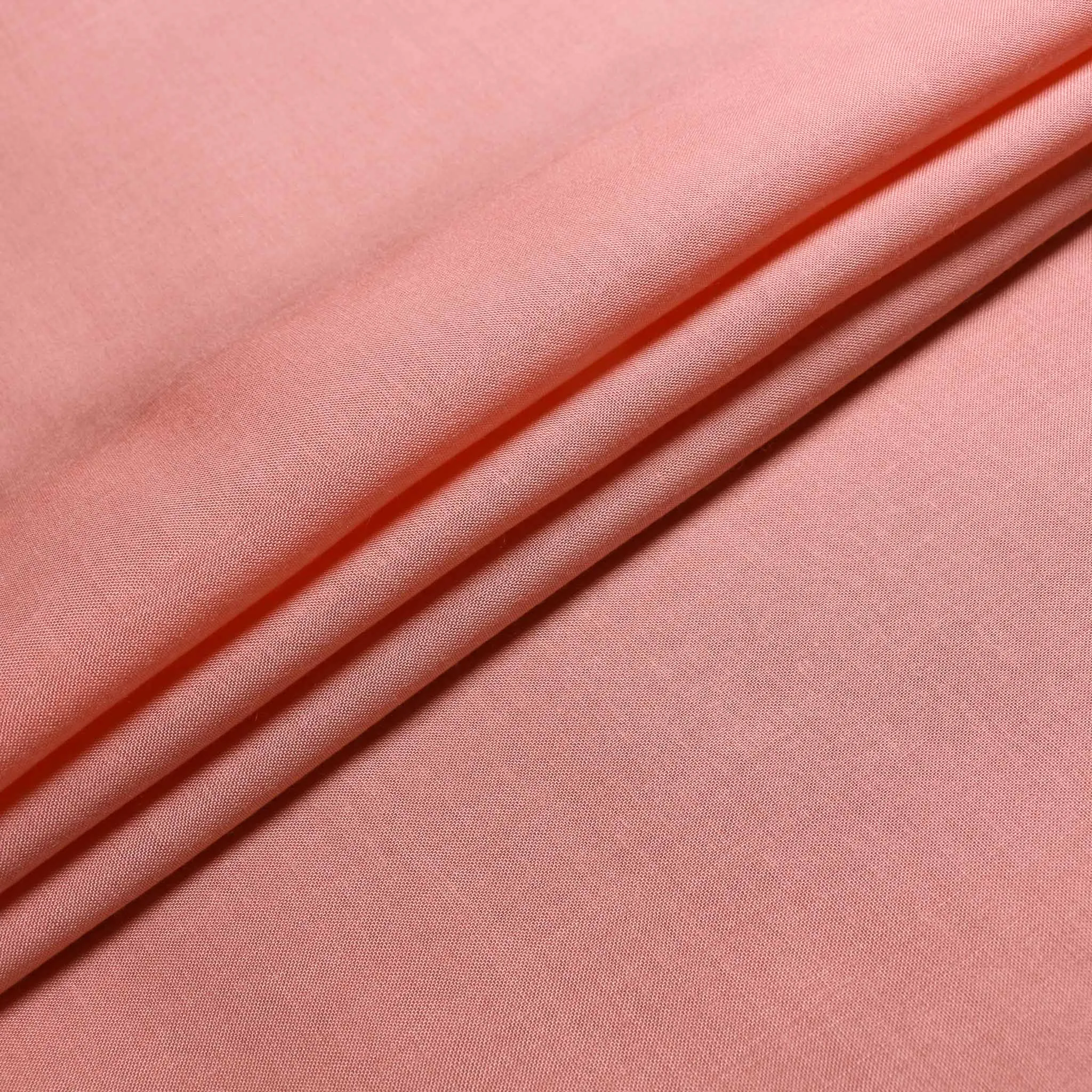 Viscose Challis Fabric - Peach and red