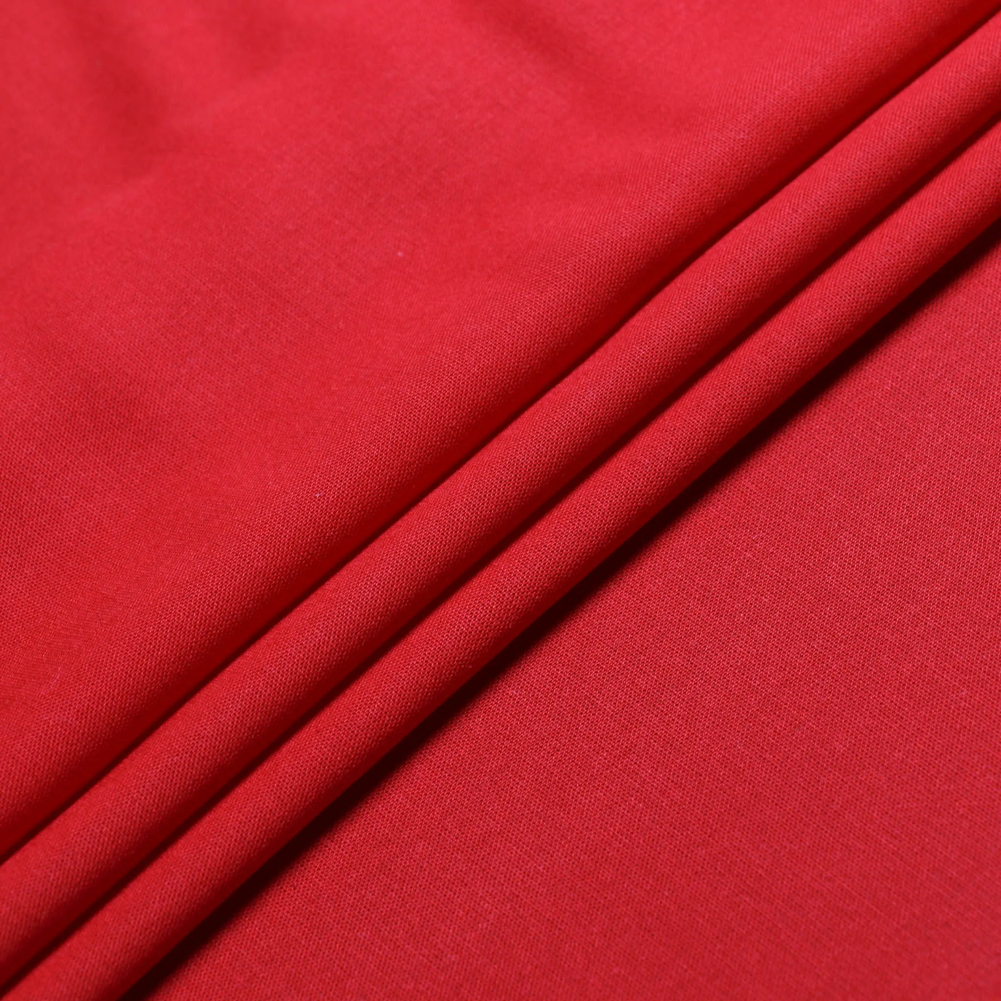 Viscose Challis Fabric - Peach and red