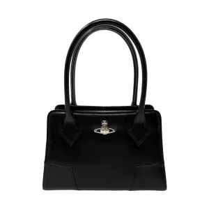 Vivienne Westwood Black Leather Mini Top Handle