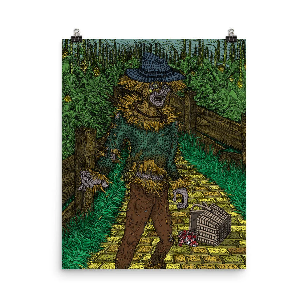 Walkers Of Oz: Zombie Wizard of Oz Cornfield Parody Photo Paper Poster