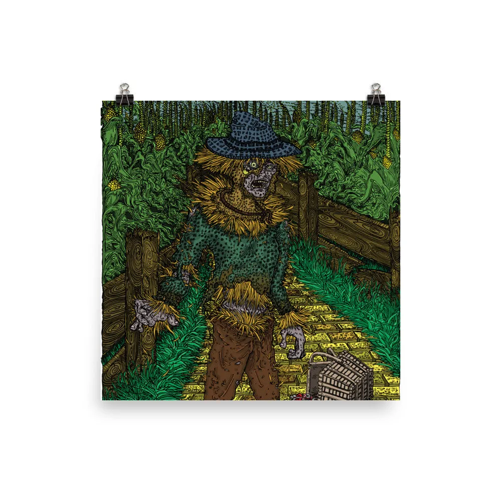 Walkers Of Oz: Zombie Wizard of Oz Cornfield Parody Photo Paper Poster