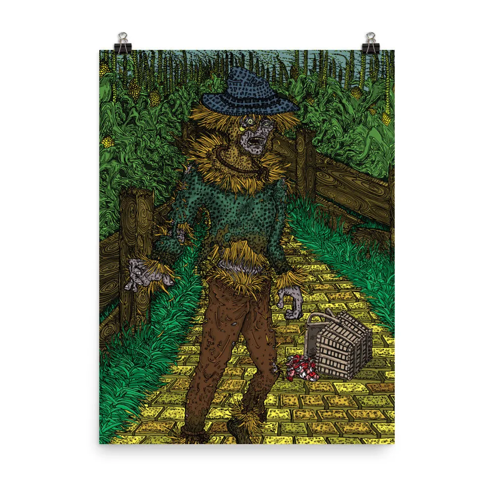 Walkers Of Oz: Zombie Wizard of Oz Cornfield Parody Photo Paper Poster
