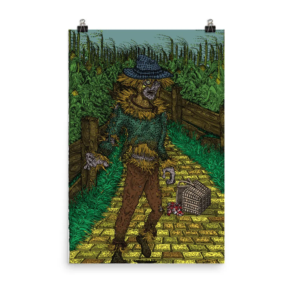 Walkers Of Oz: Zombie Wizard of Oz Cornfield Parody Photo Paper Poster
