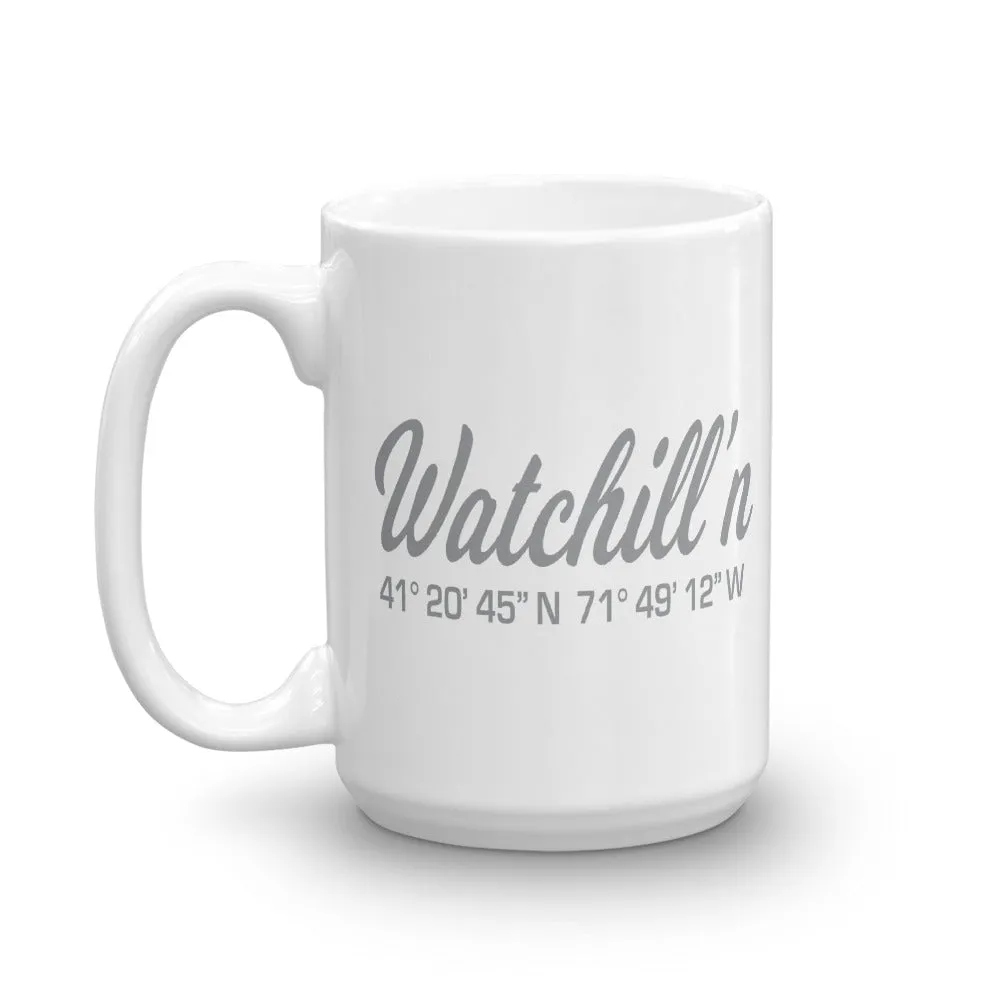 Watchill'n 'Local Coordinates' Ceramic Mug - (Grey)