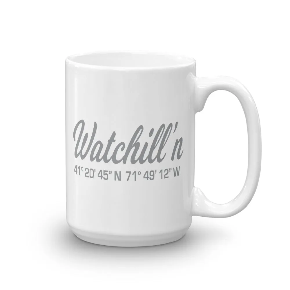 Watchill'n 'Local Coordinates' Ceramic Mug - (Grey)