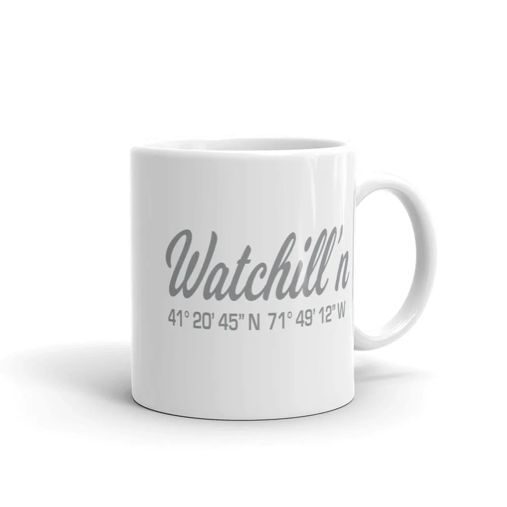 Watchill'n 'Local Coordinates' Ceramic Mug - (Grey)