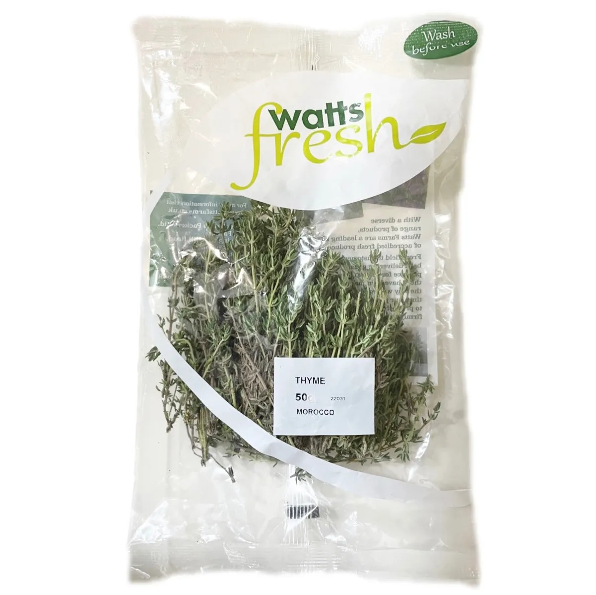 Watts Fresh Thyme Packet 50g