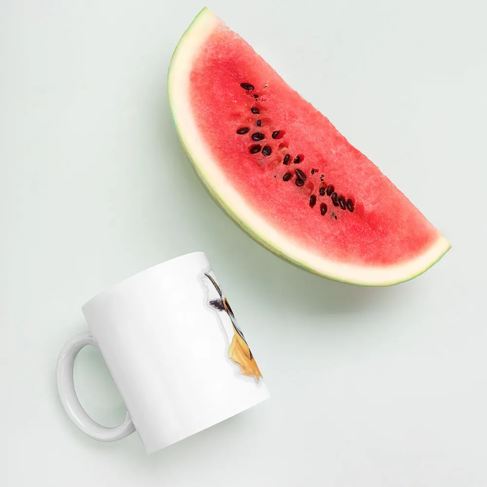 White glossy Mug- Cool Goat