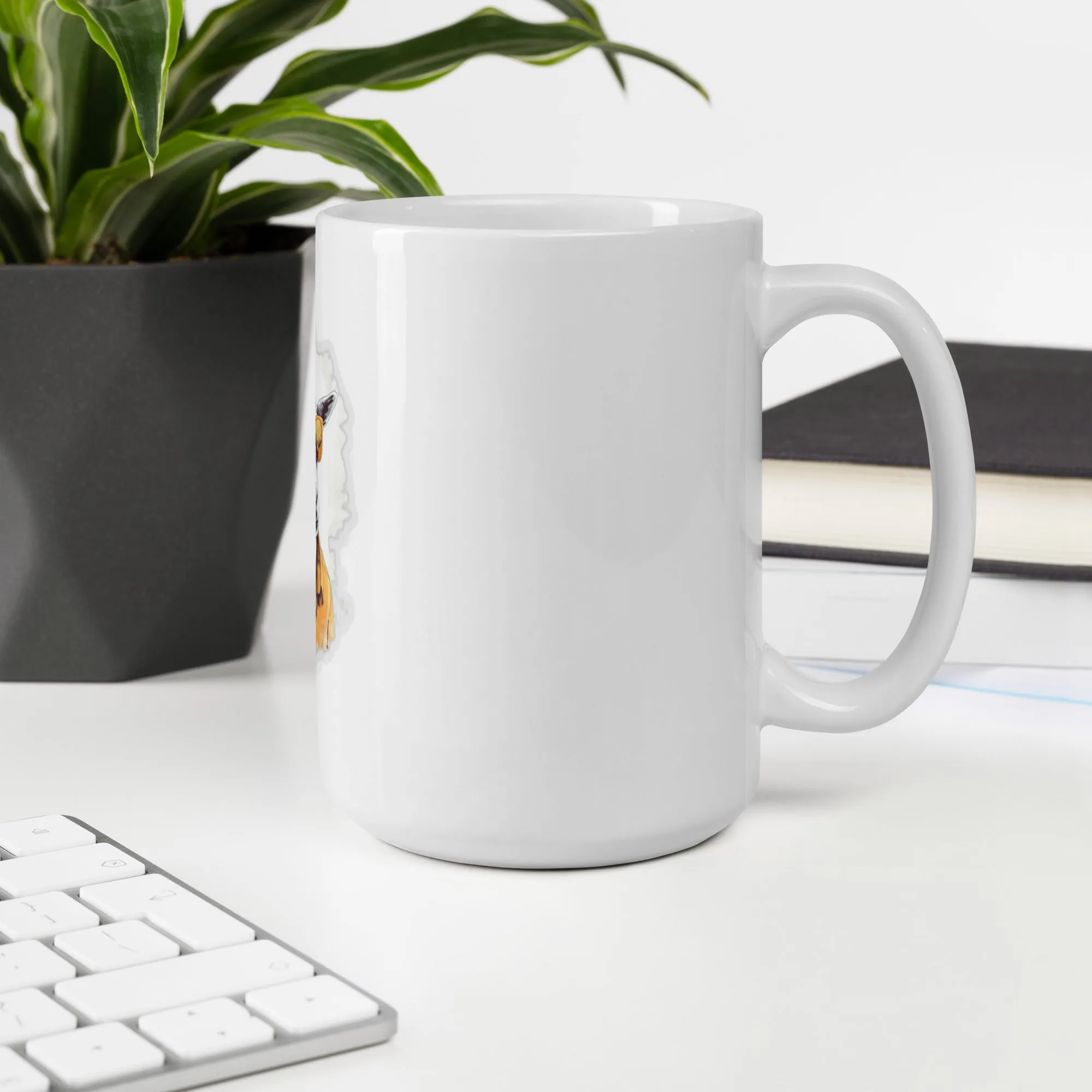 White glossy Mug- Cool Goat