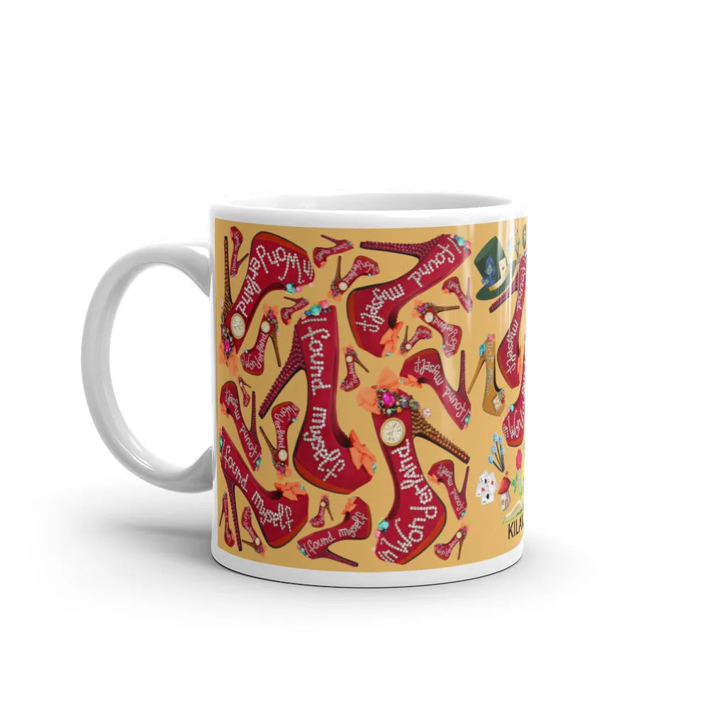 White glossy mug 'Down the rabbit hole'