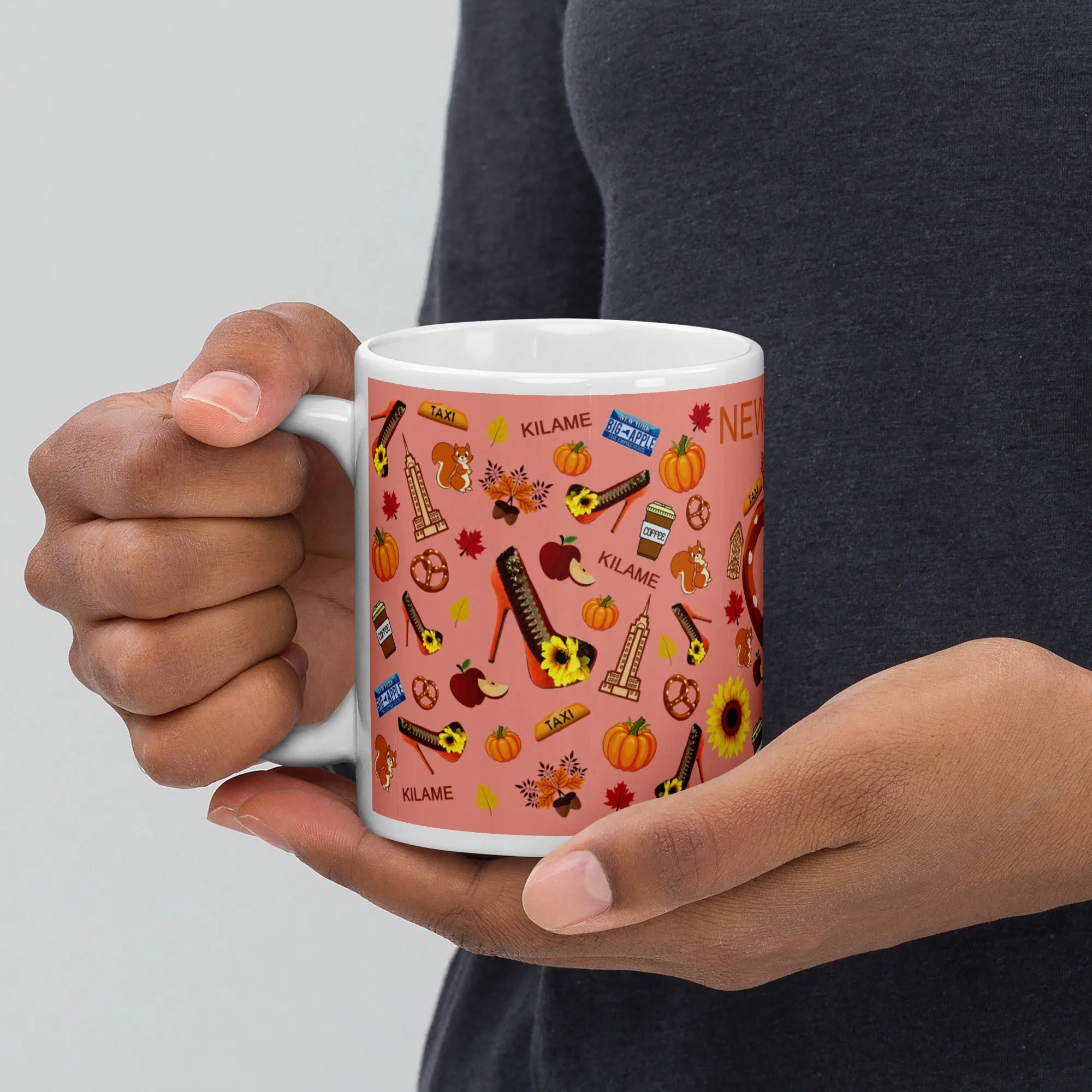 White glossy mug 'Pretzel'