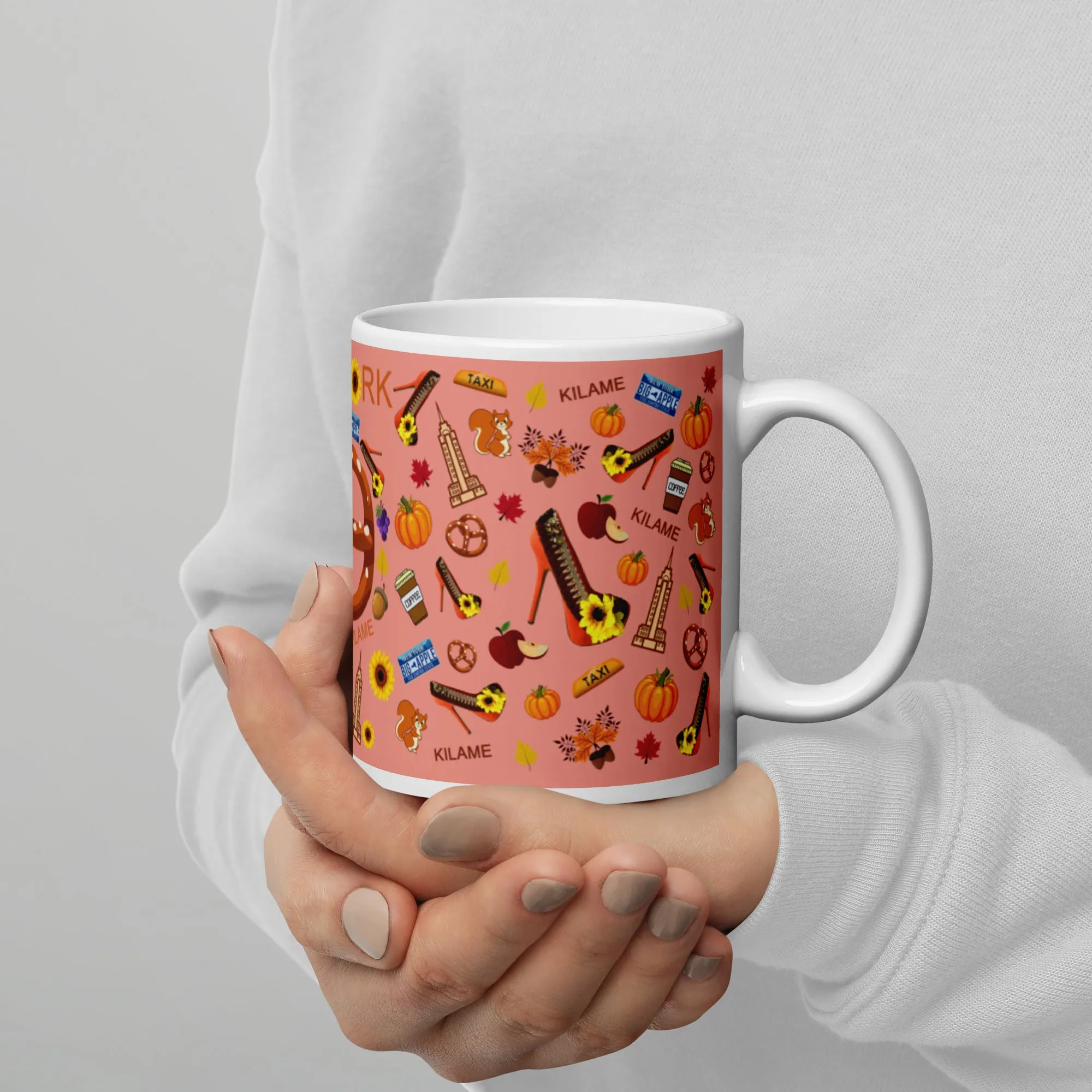 White glossy mug 'Pretzel'