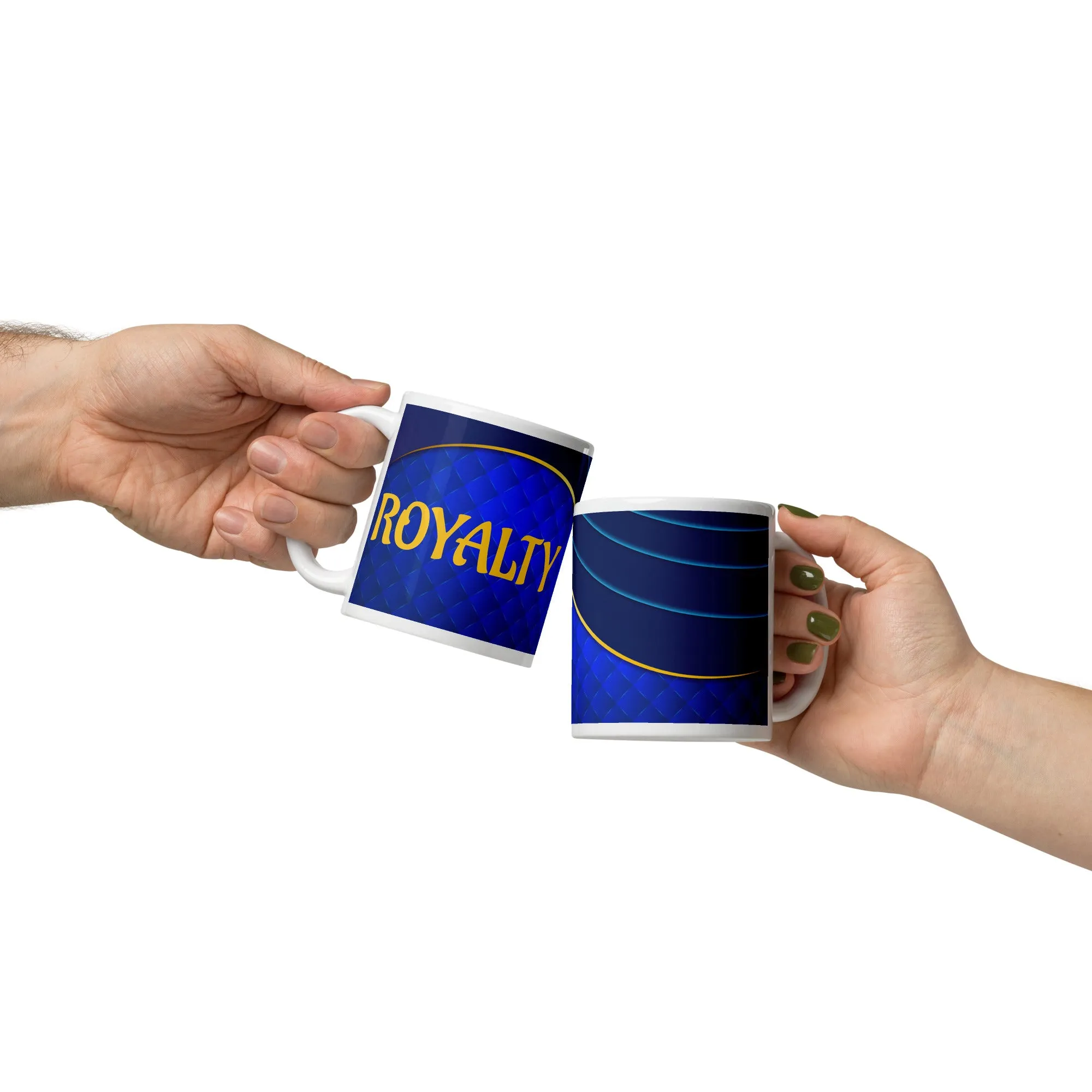 White glossy mug Royalty Mug, Coffee Cup, Gift