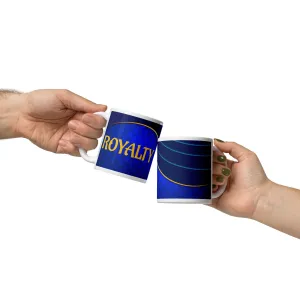White glossy mug Royalty Mug, Coffee Cup, Gift