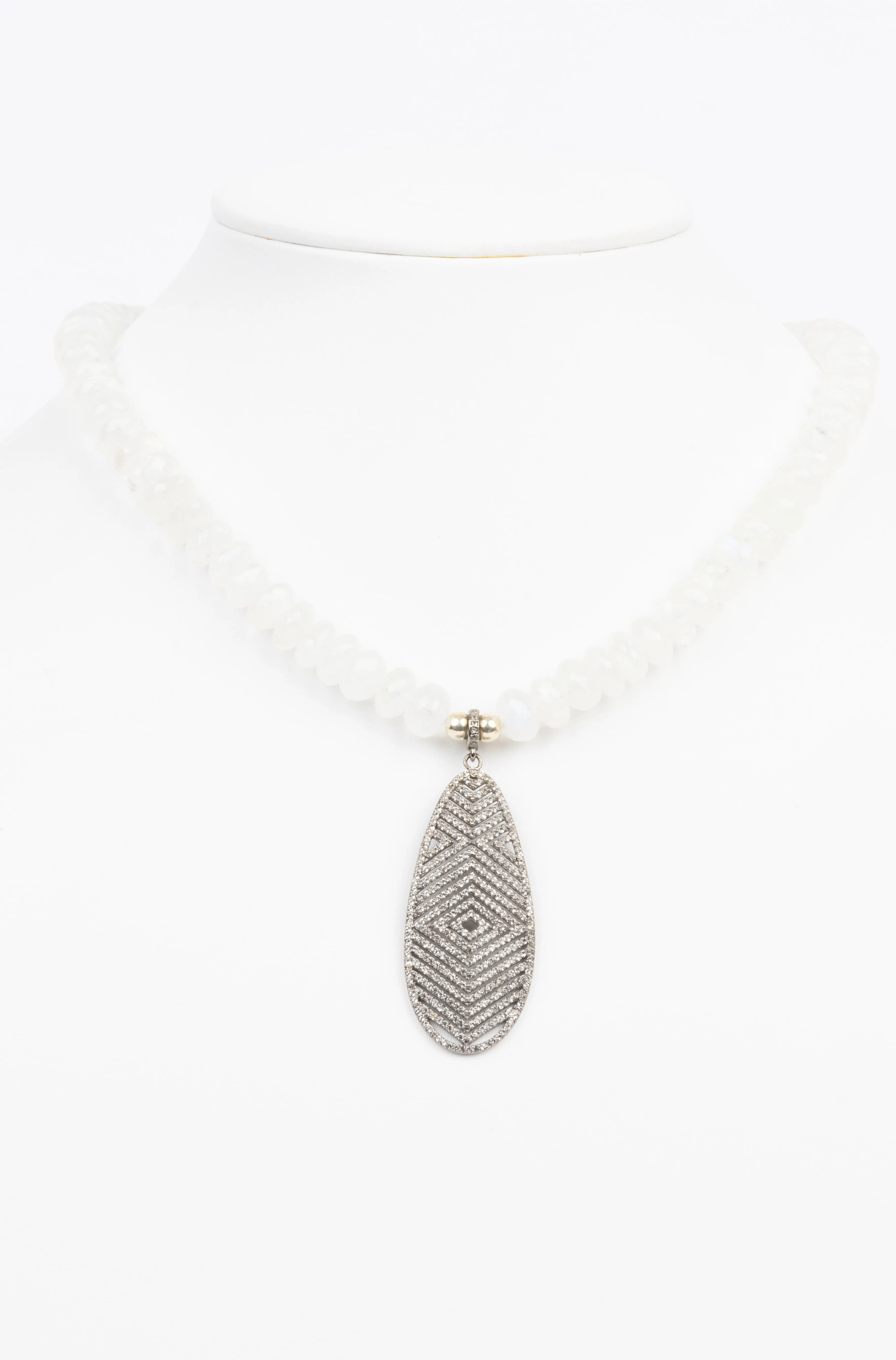 White Topaz and Moonstone Necklace