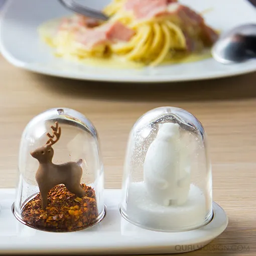 Wildlife Animal Parade Spice Shakers, Deer Bunny Bear Camel Salt & Pepper Shaker Set
