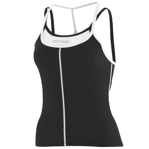 WOMENS 226 SINGLET BK-WH