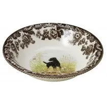 Woodland Black Lab Ascot Cereal Bowl 8"