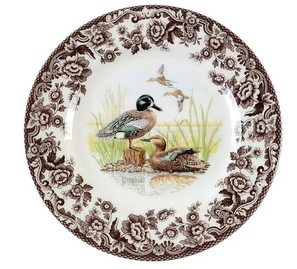 Woodland Salad Plate Blue Winged Teal Duck