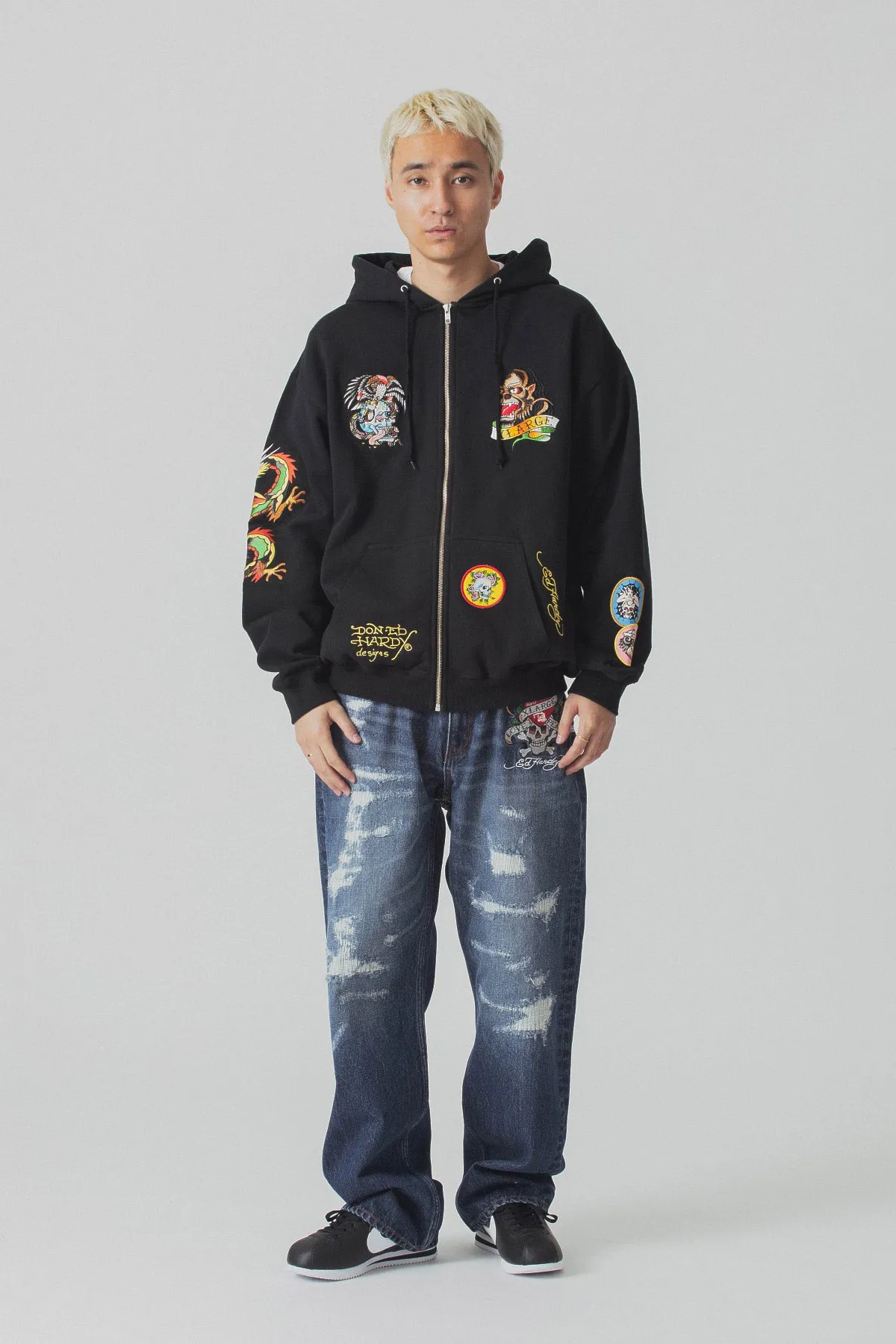 XLARGE x ED HARDY DENIM PANTS - INDIGO