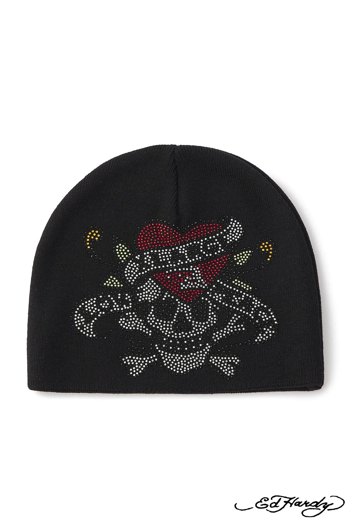 XLARGE x ED HARDY SINGLE BEANIE - BLACK