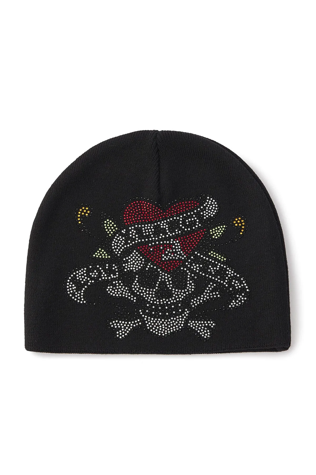 XLARGE x ED HARDY SINGLE BEANIE - BLACK