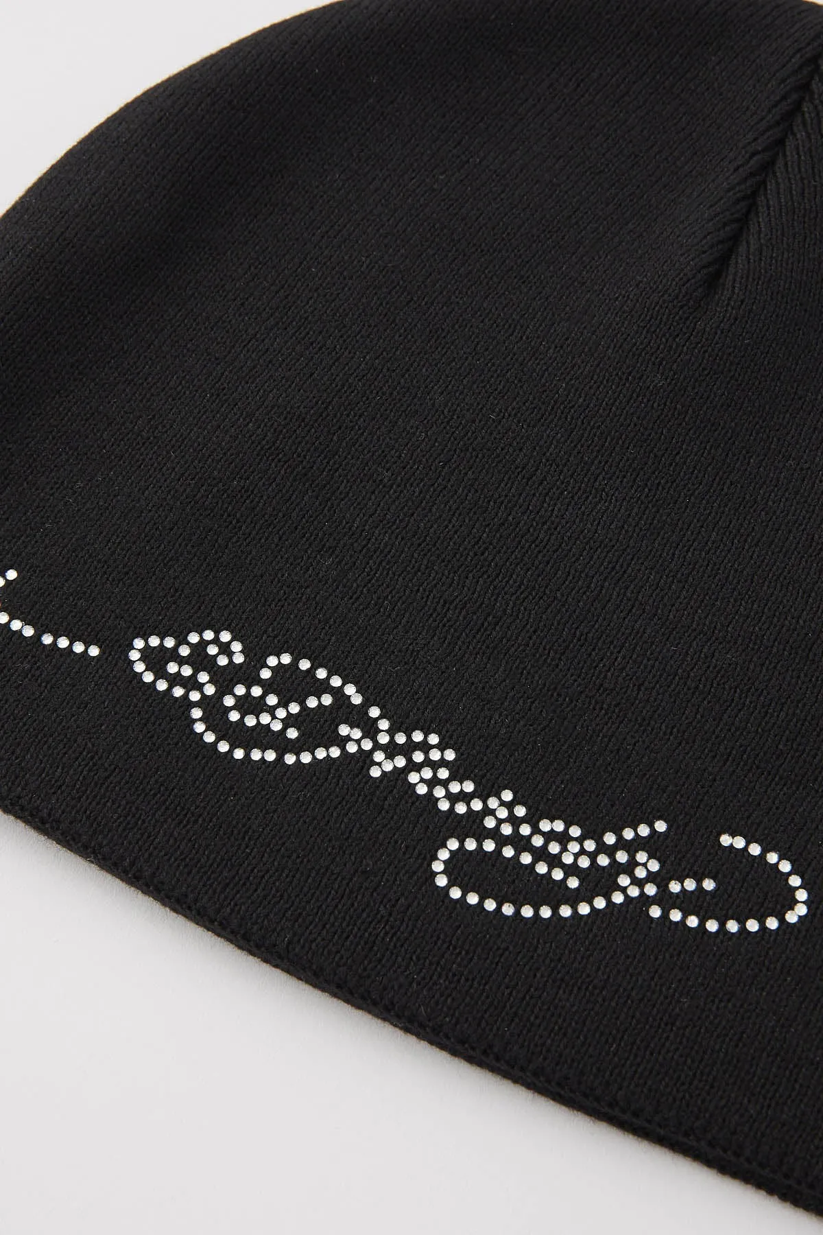 XLARGE x ED HARDY SINGLE BEANIE - BLACK