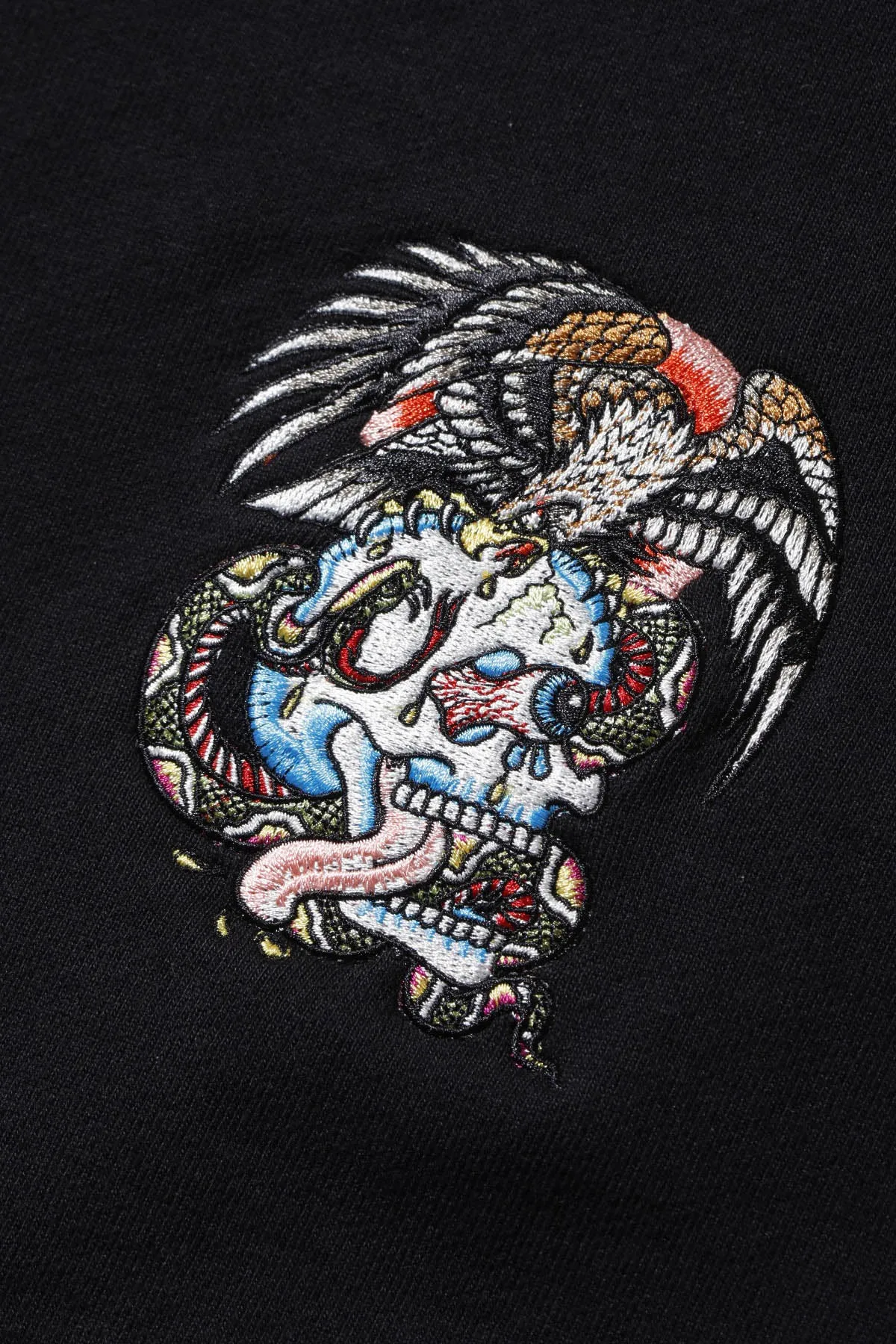 XLARGE x ED HARDY ZIP THROUGH HOODIE - BLACK