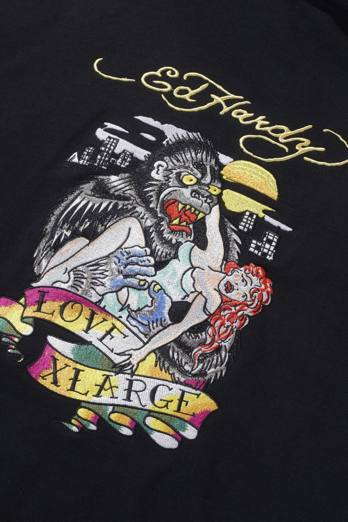XLARGE x ED HARDY ZIP THROUGH HOODIE - BLACK