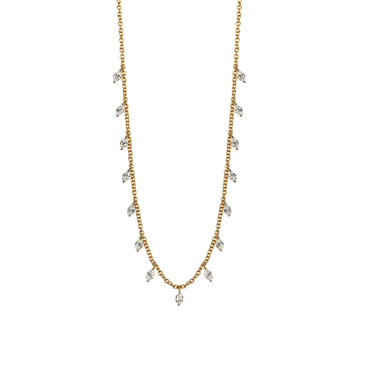 Yasmine Marquise Diamond Drops Choker