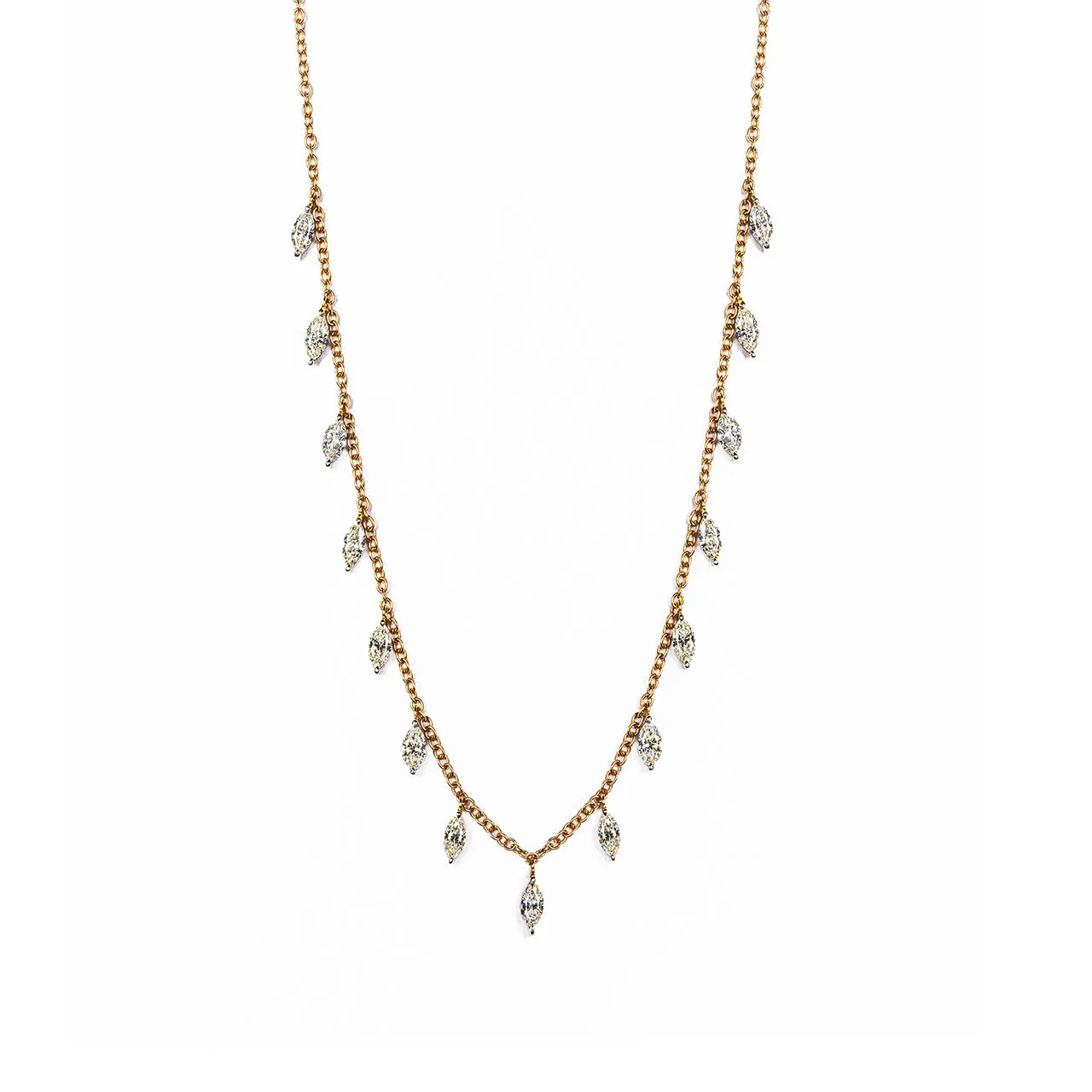 Yasmine Marquise Diamond Drops Choker