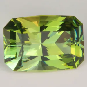 Yellow-Green Tanzanite Barion Emerald Cut 2.20 Carats