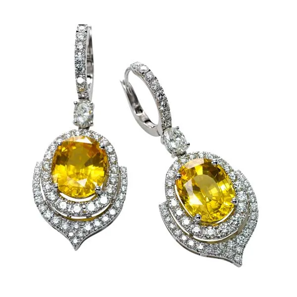 Yellow Sapphire Drop Earring