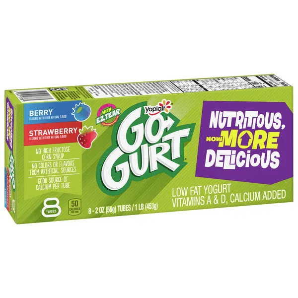 Yoplait Go Gurt Strawberry Berry Yogurt 8ct
