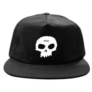 Zero - Single Skull Snapback Black